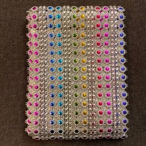 Sparkling Flower Shape Diamond Mesh Wrap Roll Faux Crystal Rhinestone